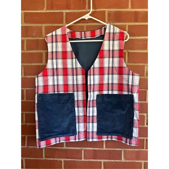 Vintage Handmade Plaid Vest - Picture 1 of 4